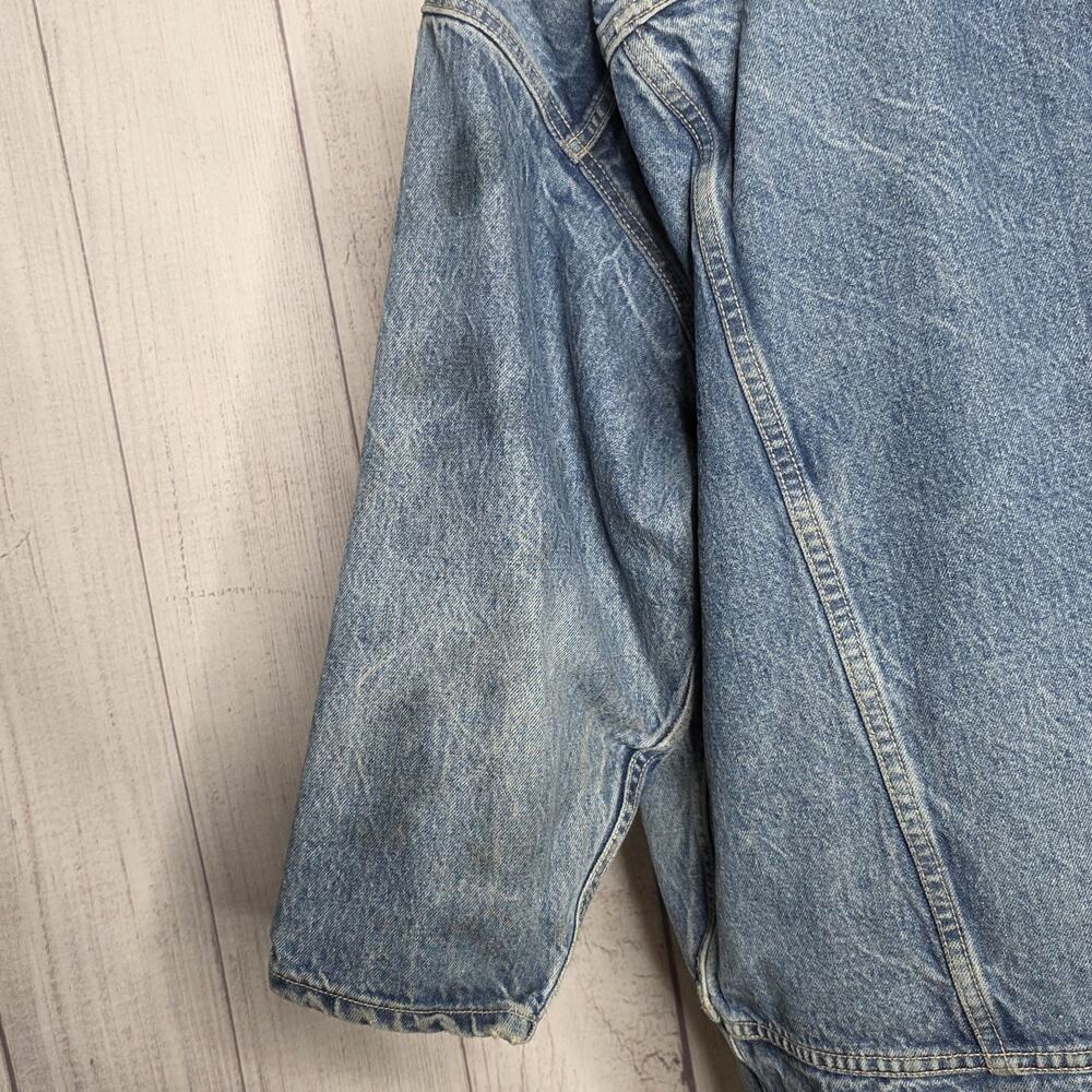 Vintage Levi's 932 Long Denim Chore Jacket Corduroy Collar USA - Picture 6 of 8